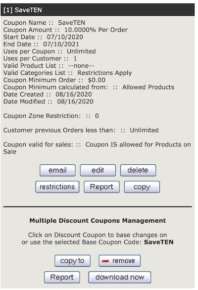 Coupon Admin