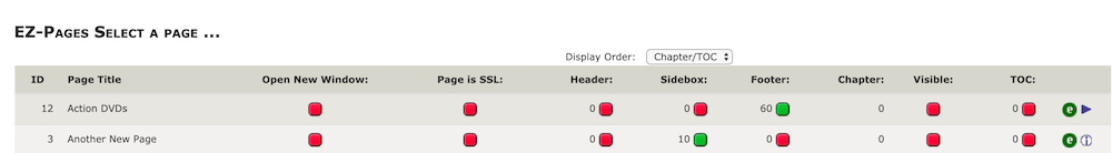 EZ-Pages list