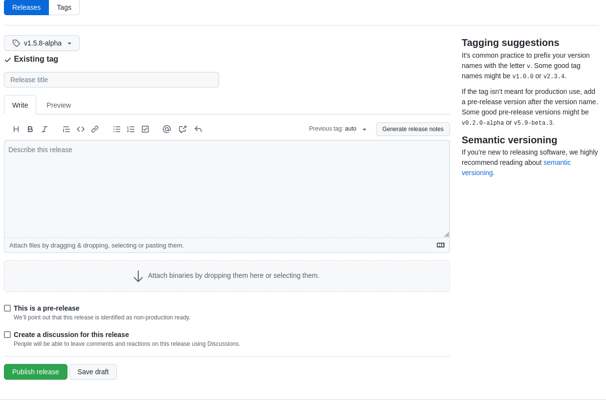 Github Create Release