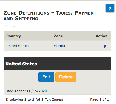 Zone Definitions